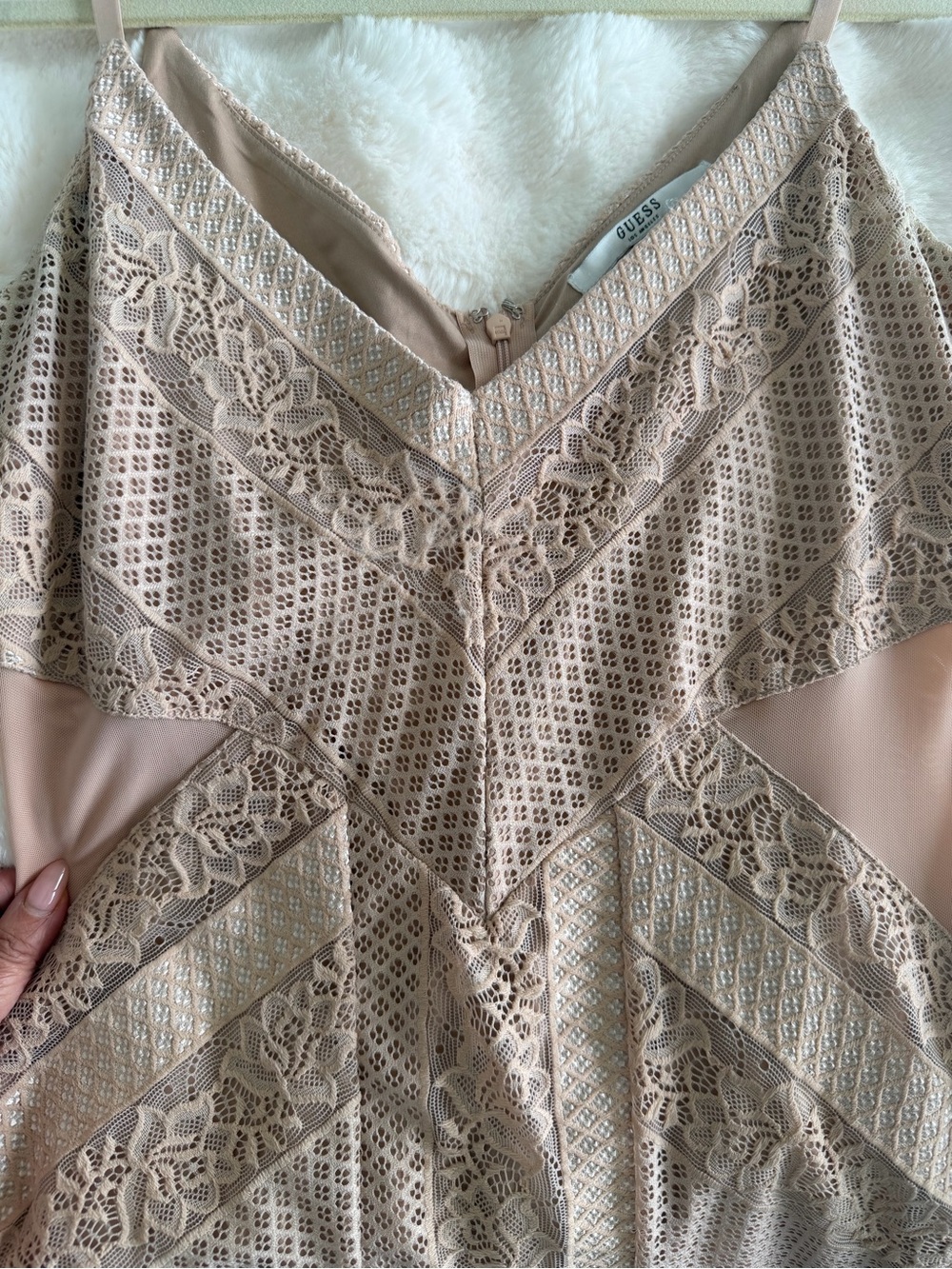 Guess Blush Lace Bodycon Mini Dress - Picture 7 of 7